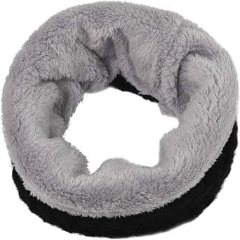 Neck Warmer Men Fleece Neck Gaiter Women Scarf Winter Double-layer Thick Circle Loop Infinity Scarf Warm Windproof