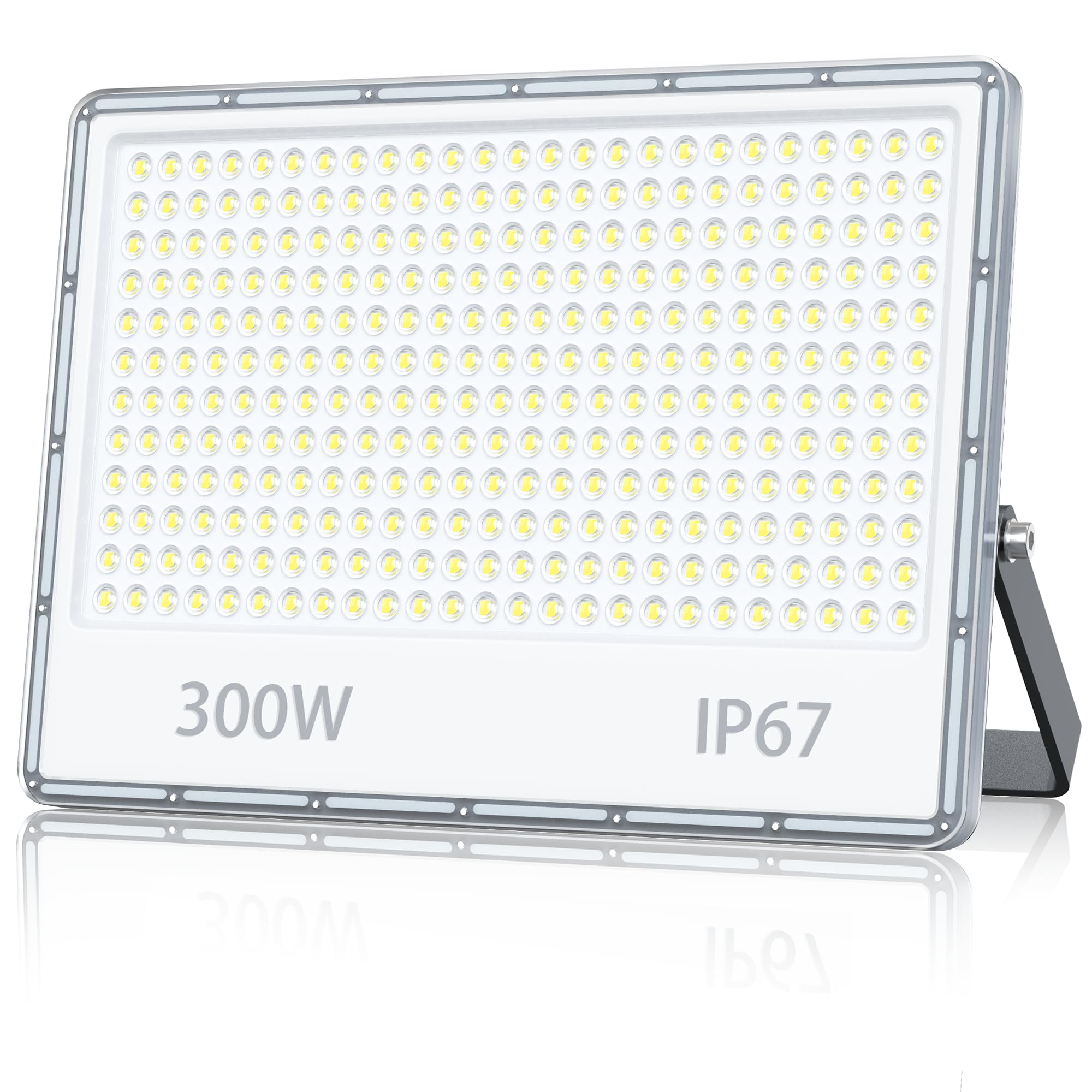 Faretto LED da Esterno 300W, Fari a LED da Esterno 30000LM 6500K Bianco Freddo Impermeabile IP67 per Faro Giardino(1 Pezzi)