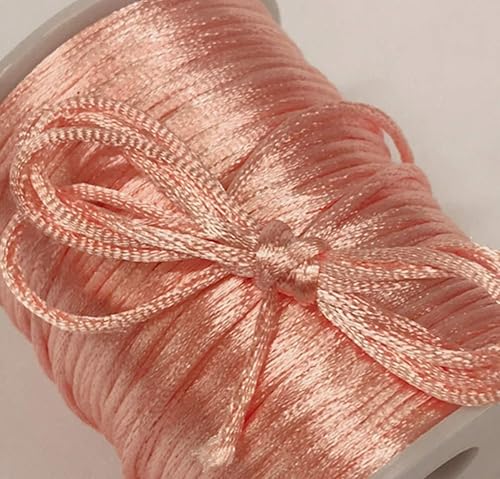 Miniatura 6 de BJM Collection - Cordón de poliéster satinado de 0.079 in x 100 yardas, nudo chino (azul marino)