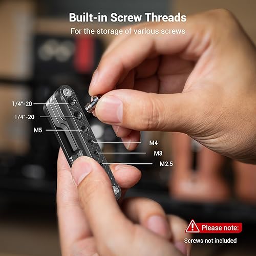 Vista 13 de SMALLRIG - Juego de destornillador y tornillos plateado