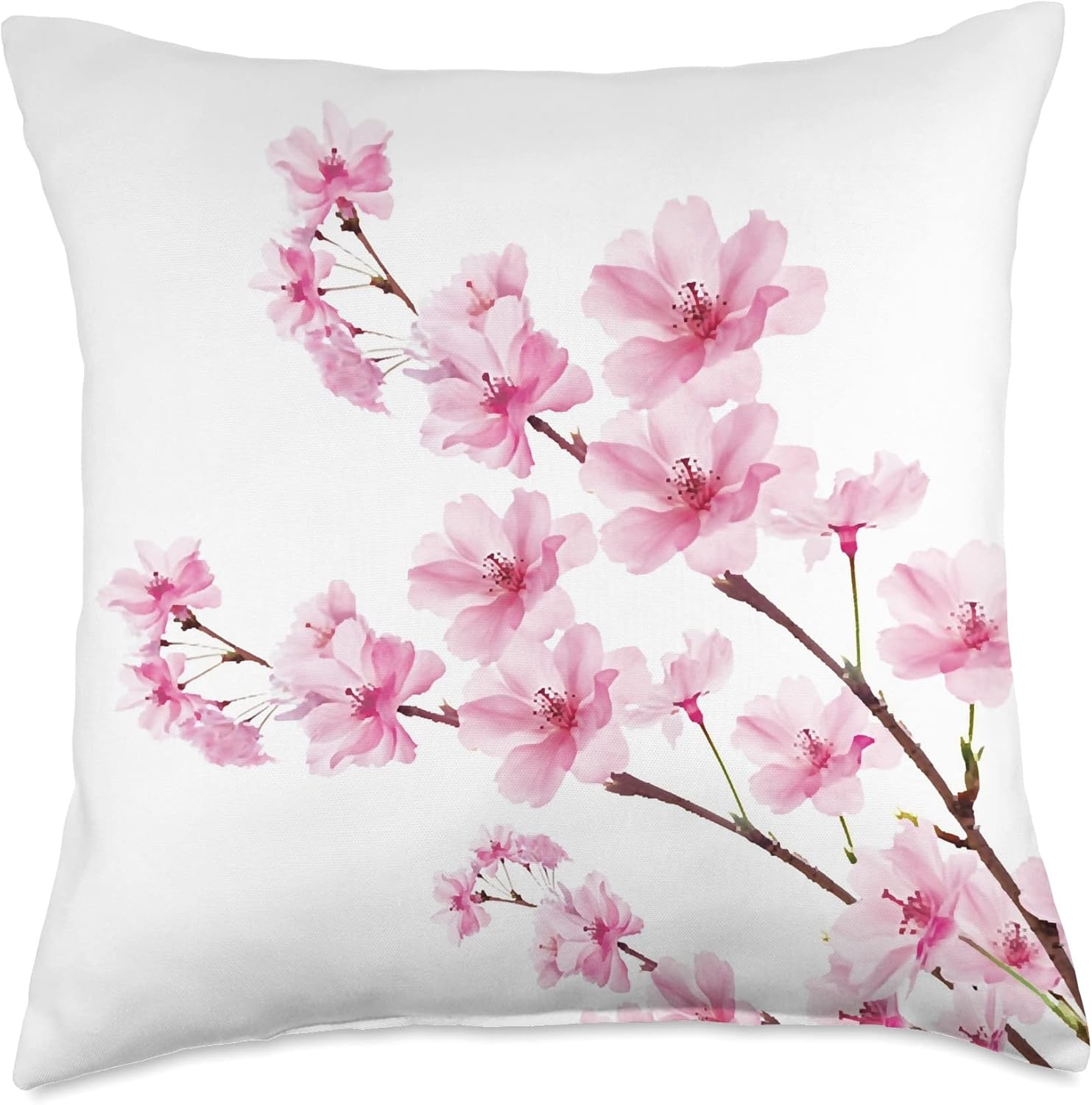 cherry blossom throw pillow