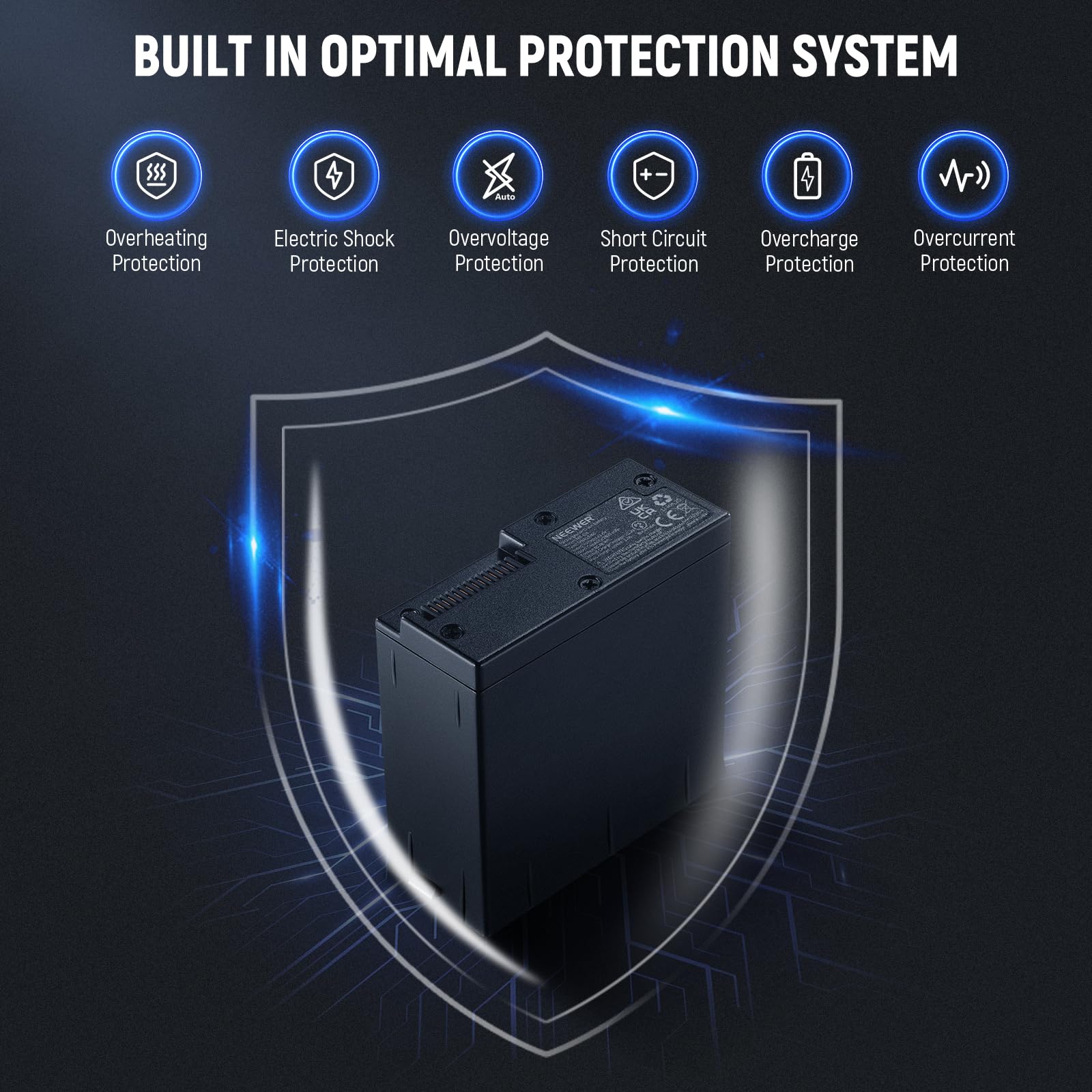 NEEWER Q4/Q4PRO - Batería Recargable de Litio de 21,6 V/2800 mAh, Repuesto Solo Q4/Q4PRO Studio Flash luz estroboscópica, NB-Q4
