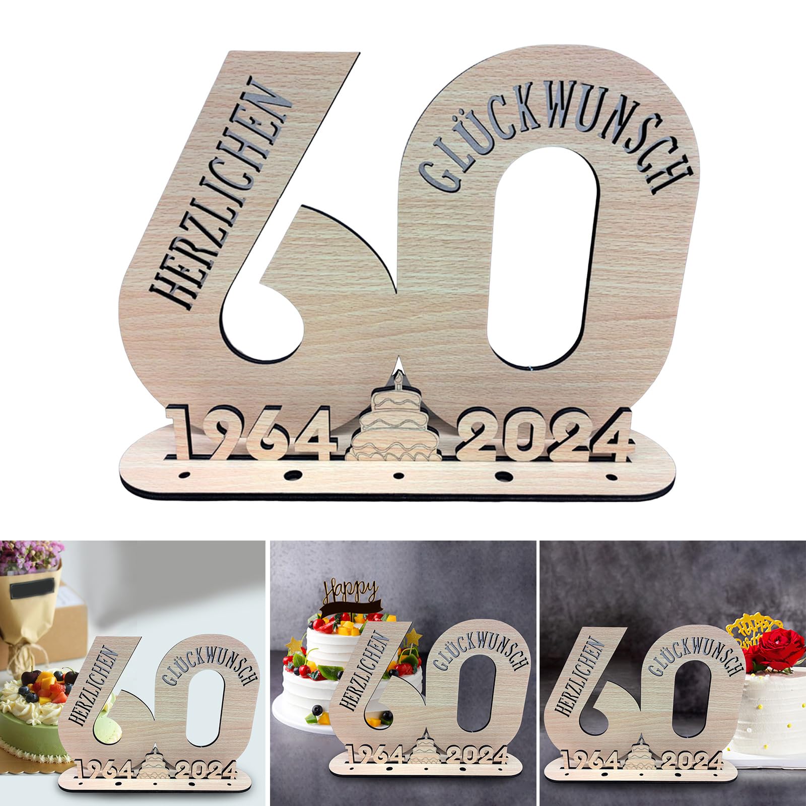 Msioytog E Contemporary Led Wood Number Sign For 2024 Wooden Sign Birthday Decors For Birthdays And Parties Ag
