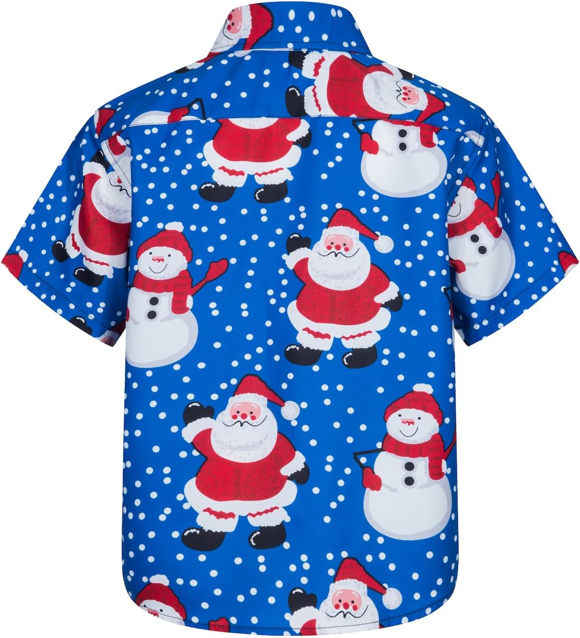 Boys Christmas Shirt for Kids Santa Claus Party Ugly Printed Casual Short Sleeve Button Down Hawaiian Dress Shirt - Image 3