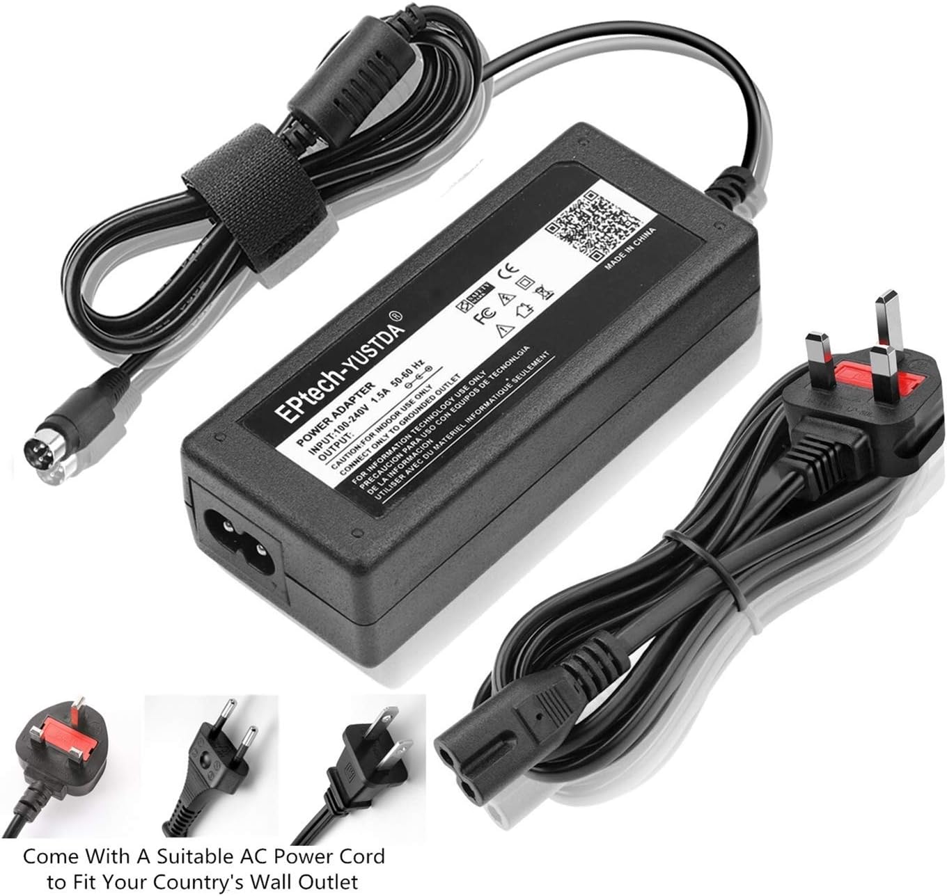 4-Pin DIN AC/DC Adapter for Getac A790 X500 A770 Series M230N M230 M 230N M 230 Toughbook Rugged Laptop Notebook PC Computer Power Supply Cord Battery Charger Mains PSU