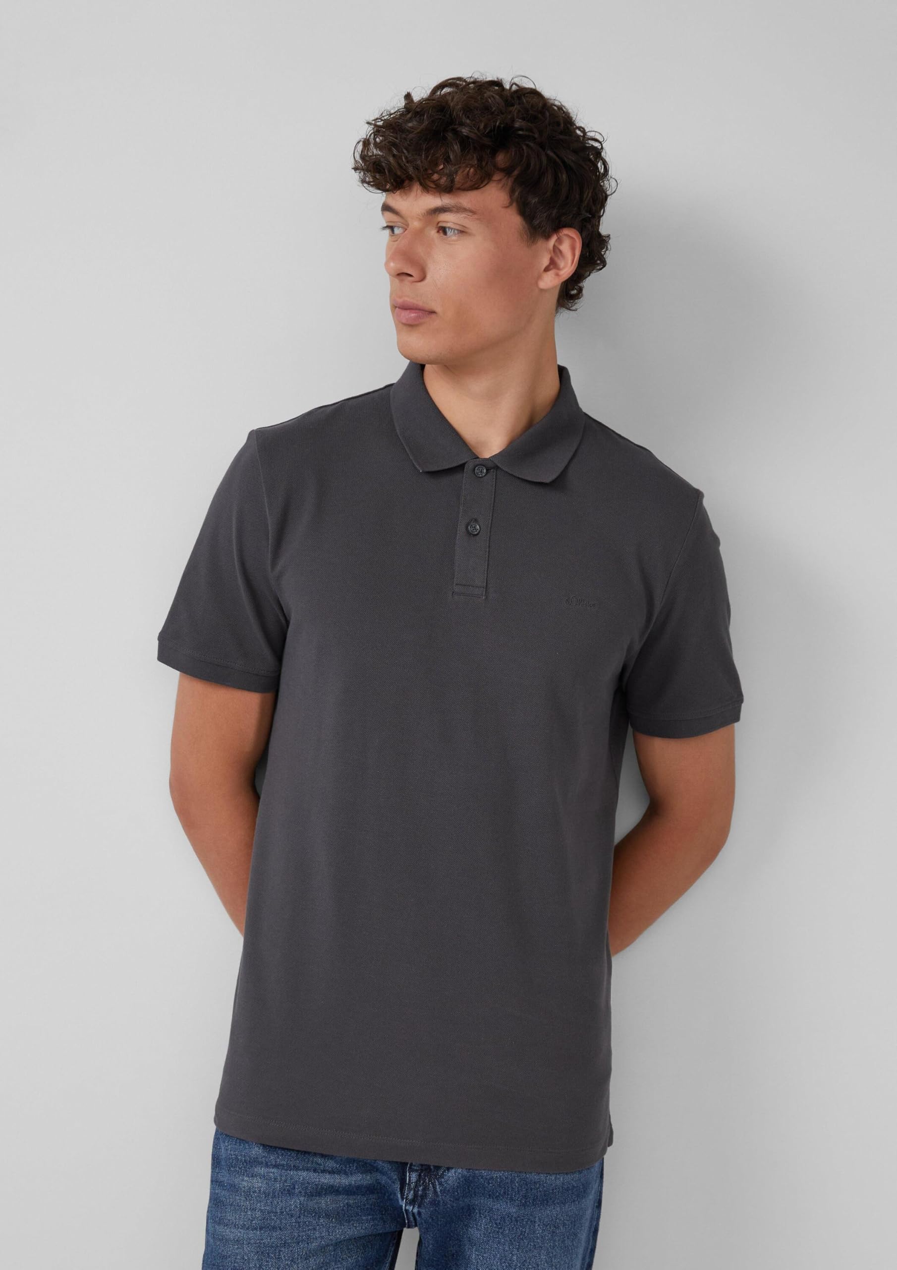 s.Oliver Herren Poloshirt aus Piqué mit Logo im Doppelpack Polohemd