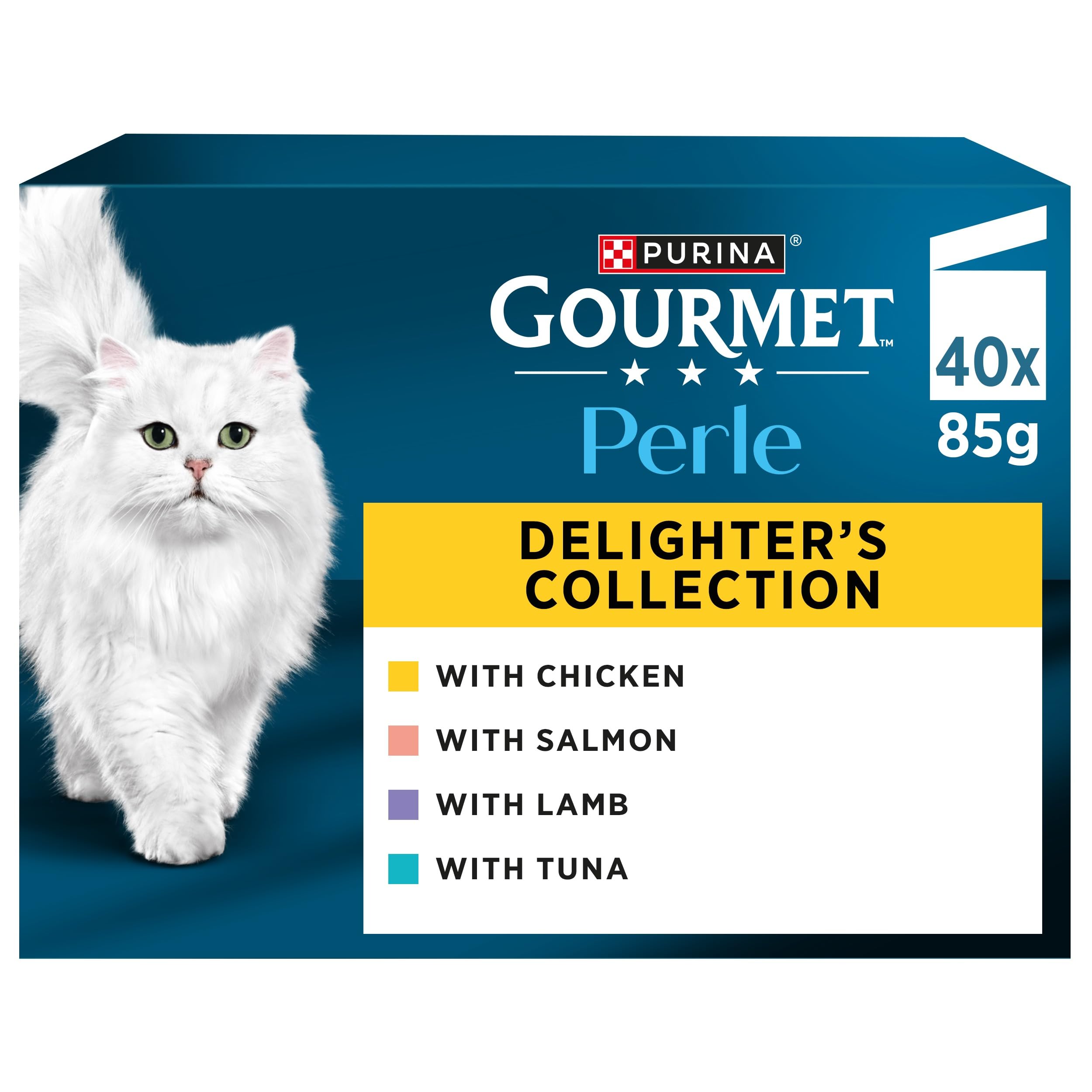 GOURMET Perle Delighters Collection in Gravy Wet Cat Food 40x85g