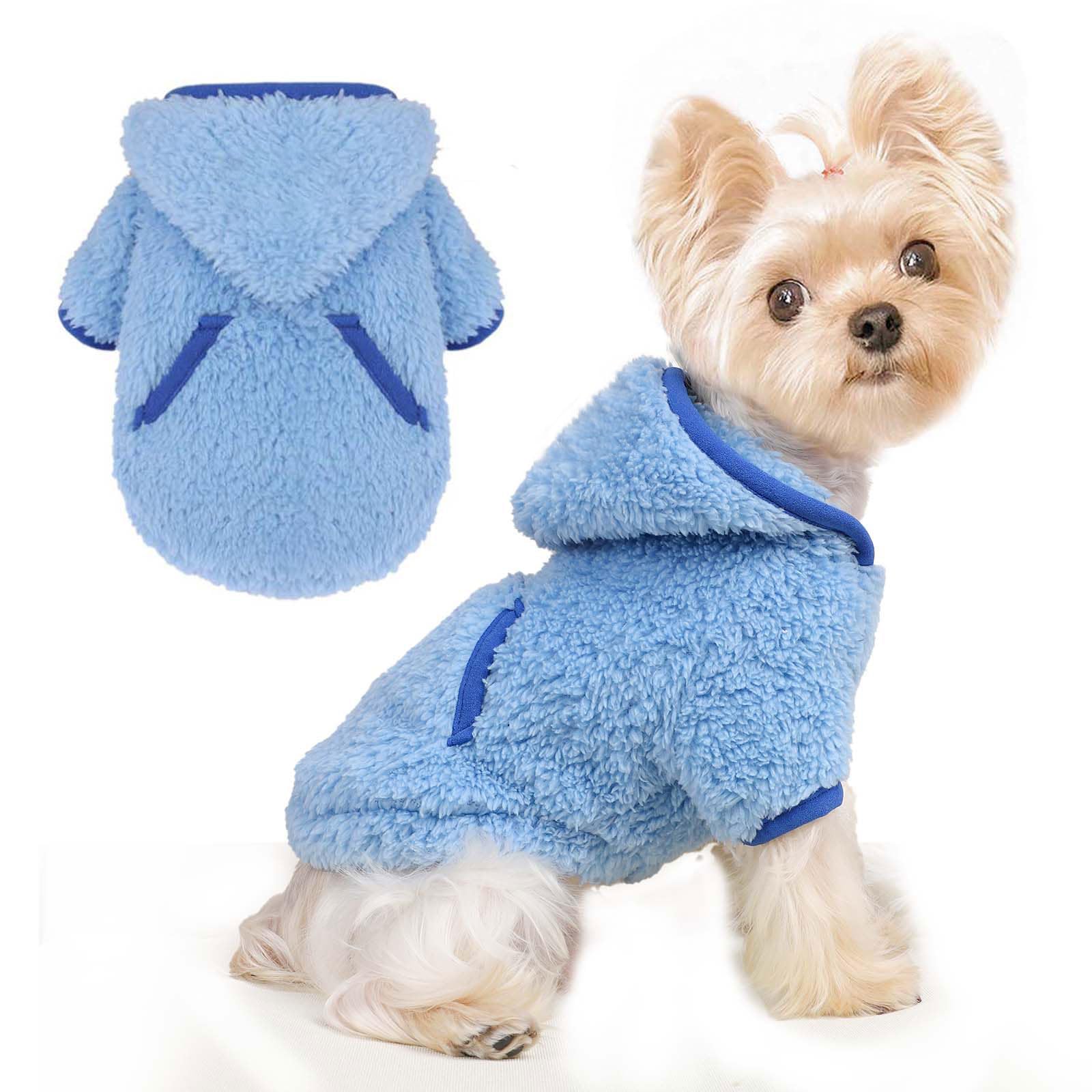 Dog Sweater Dog Winter Clothes for Small Dogs Boy Girl Pet Hoodies Puppy Cold Weather Coats Fall Doggie Sweatshirt for Chihuahua Yorkie Cat Sweater