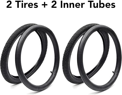 Vista 37 de CALPALMY (2 Sets) 12"/14"/16"/18"/20" Bike Replacement Tires and Inner Tubes for MTB, BMX, Kids Bike - Compatible with RoyalBaby, Joystar, Dynacraft