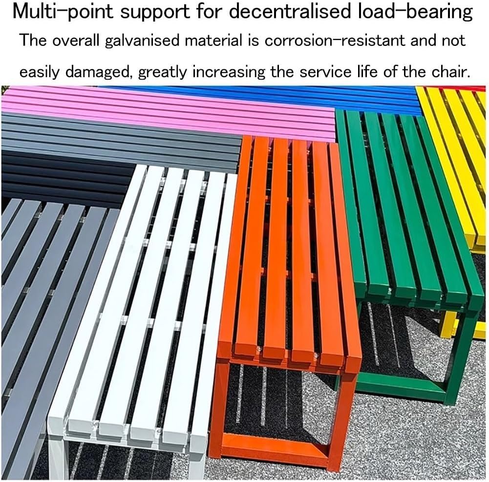 Outdoor Metal Bench, All-iron Long Bench, Colorful Garden Leisure Bench, Good Weather Resistance, 120 Cm/150 Cm/Long Bench, Suitable For Gardens, Parks, Shopping Malls, Etc(Pink,150*40*45)