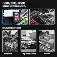 Vista 3 de Paquete de 2 cargadores de batería inteligentes totalmente automáticos de 6 V 12 V para automóvil, marina, motocicleta, cortacésped