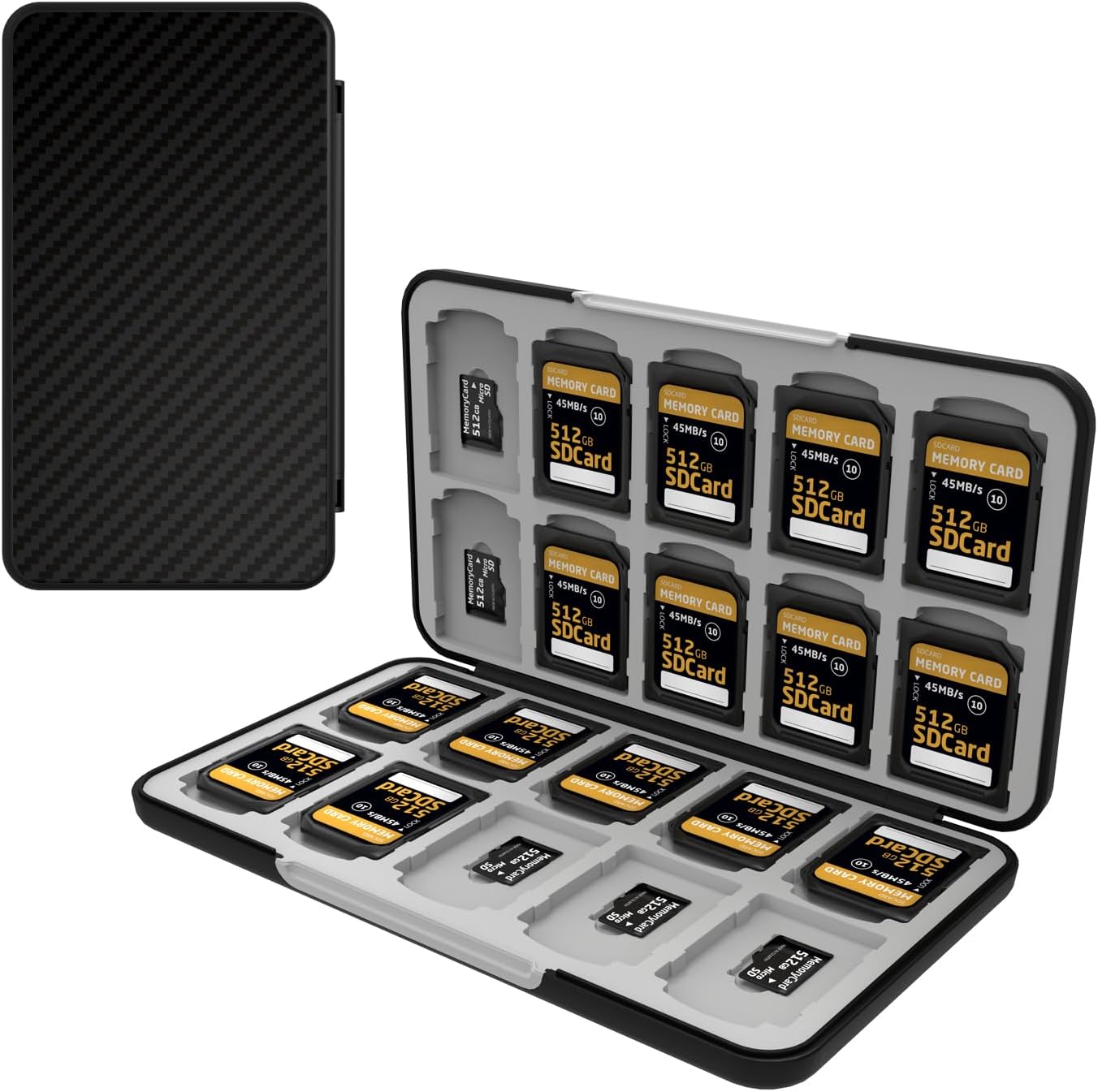 - Memory Card Case with 40 Slots for 20 Micro SD SDXC SDHC TF Cards and 20 SD SDXC SDHC Cards,Anyskill SD Card Holde Features a Portable and Compact Design for Easy to Carry