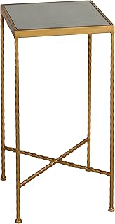 Cortesi Home Cleo Square End Table, Gold