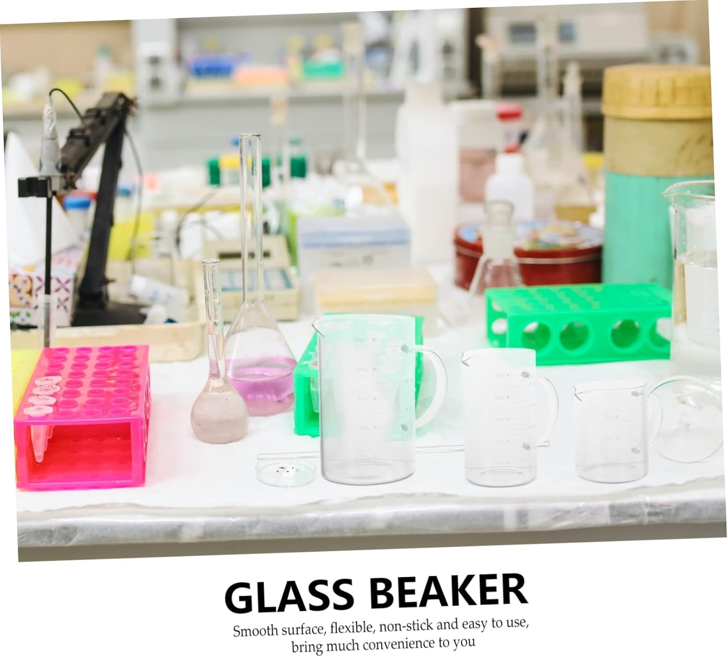 PRETYZOOM 3pcs Glass Measuring Cup Mixing Measure Baking Versatile Liquid Measuring Cups Beaker Low Form Graduated Measuring Tools Scale Measuring Cup Transparent Glass Beaker