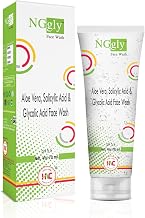NGgly Face Wash | 2% Salicylic Acid Face Wash with 1% Glycolic Acid & 5% Aloe Vera | Deep Cleansing for Acne, Pimples, Blackheads & Oily Skin | Gentle Exfoliating Cleanser | Paraben Free | 70ml