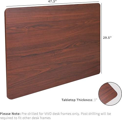 Vista 108 de VIVO - Mesa/tablero universal de 1.52 m x 60 cm (60 x 24 in) para escritorio de oficina y hogar con altura ajustable. Madera clara