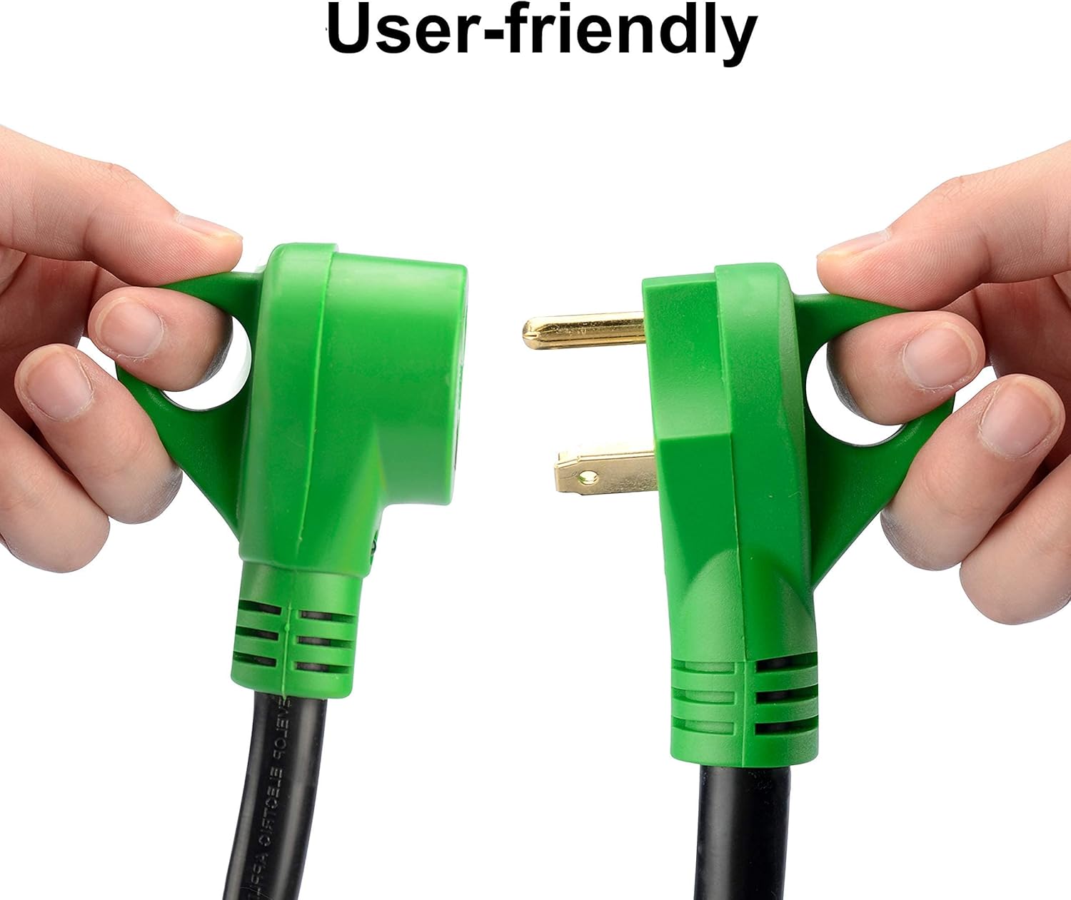 RVGUARD Bundle 30 Amp to 50 Amp RV Adapter Cord with 30 Amp 25 Feet RV Power Extension Cord, Heavy Duty STW with LED Powr Indaictor and Cord Organizer, Green, ETL Listed