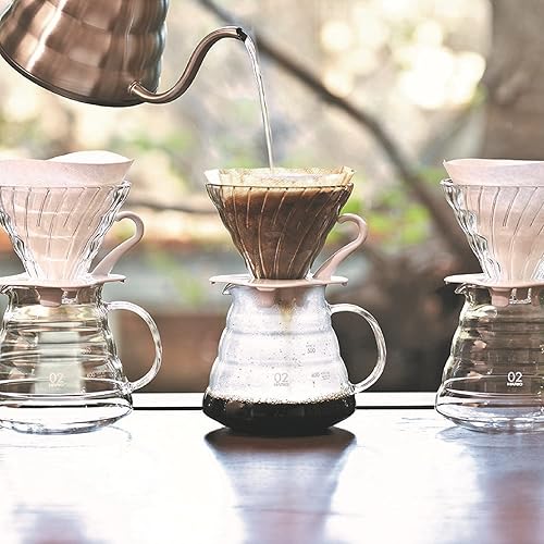 Miniatura 2 de Hario V60 - Cafetera de vidrio para café con gotero para verter sobre cono tamaño 03 color negro