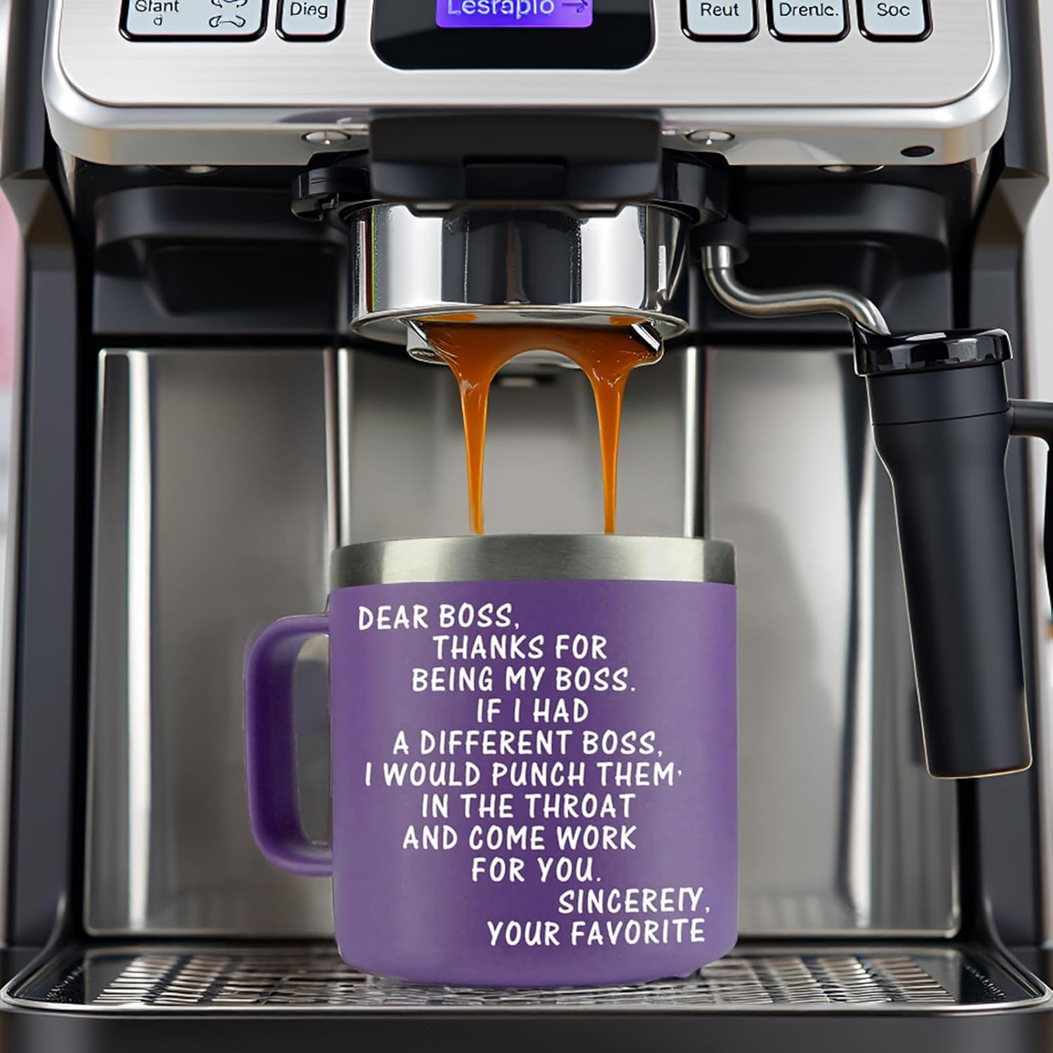 WECACYD Boss Gifts for Women - Worlds Best Boss Mug 14oz - Funny Dear Bosses Coffee Mug - Purple Office Gift for Manager- Funny Bosses Day, Birthday, Retirement Gift - Image 7