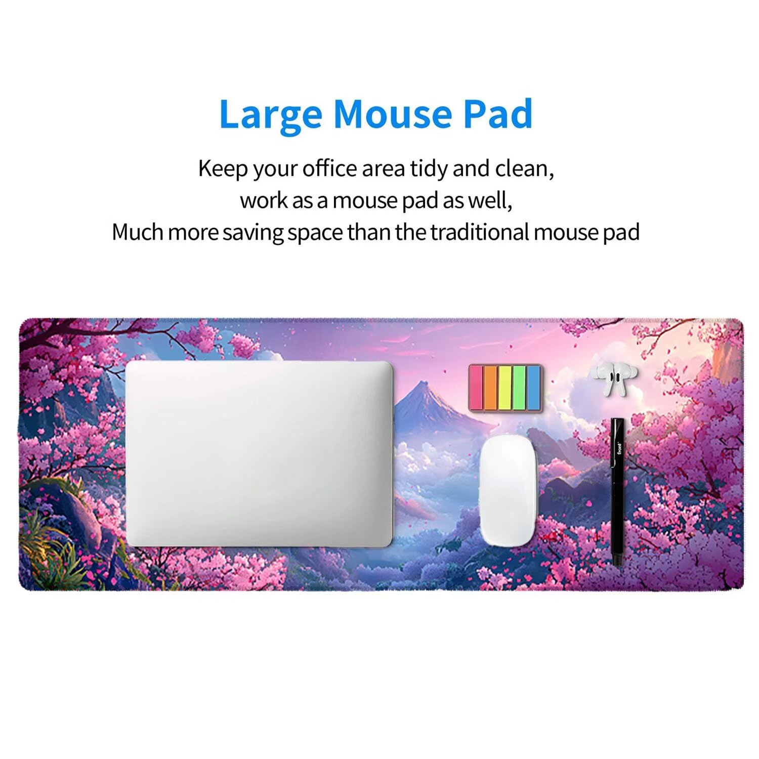 Podkładka pod mysz do gier, 1400 x 600 mm XXL Podkładka pod mysz do gier, duża, antypoślizgowa, wodoodporna, iExtended Long Keyboard Mouse Pad, akcesoria biurowe, do gier, komputera, komputera (góry