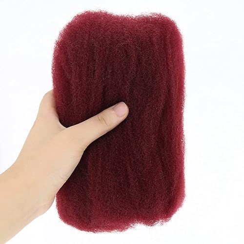 Miniatura 2 de BTWTRY Afro Kinkys - Pelo sintético a granel a granel, 1 paquete1.76 oz (50 g), color burdeos, pelo afro a granel para rastas, cabello afro a granel