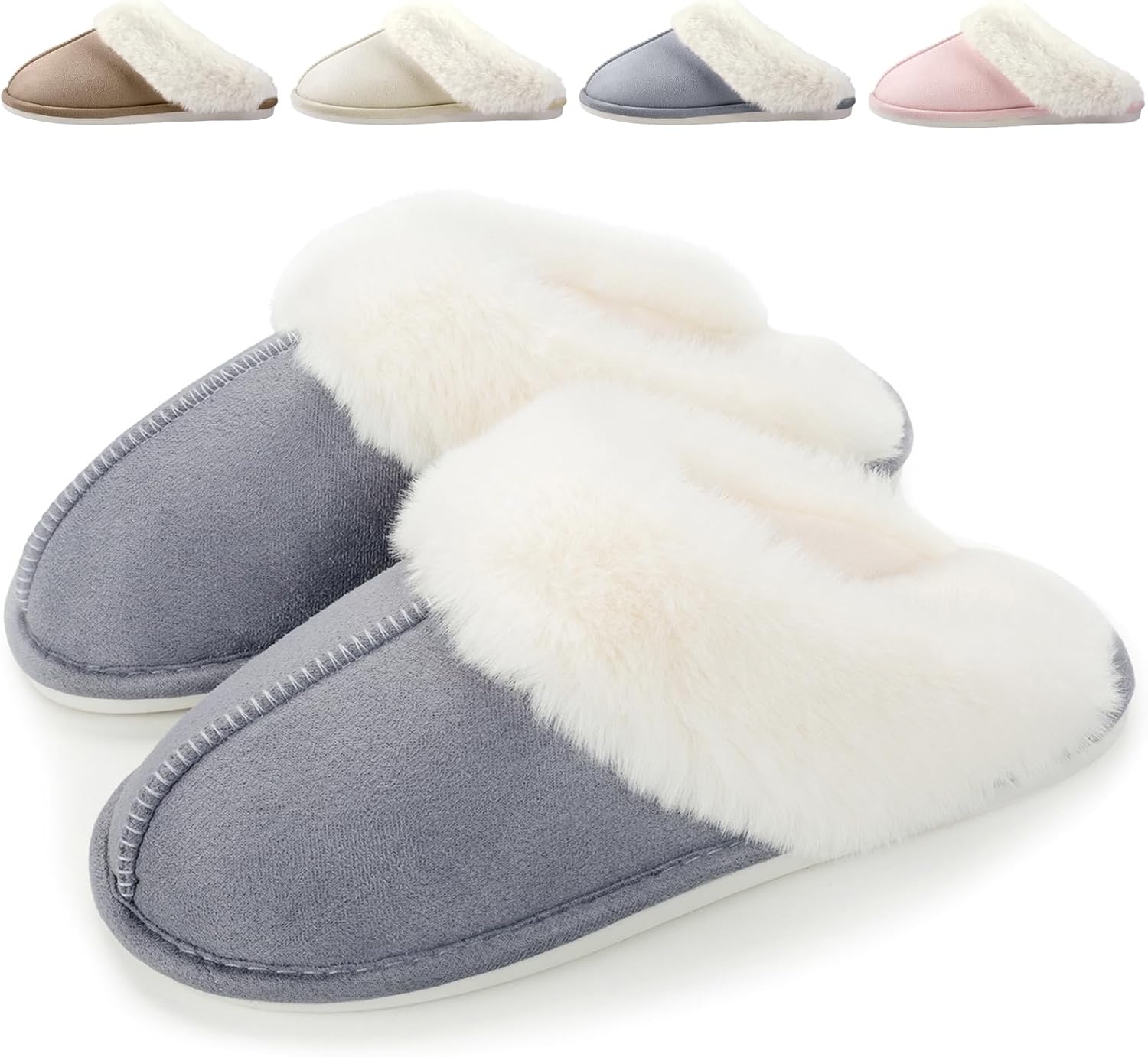 Chaussons D'intérieur Doux Avec Motif éléphant - Semelle Chaude Pour L'hiver - Pour Femmes, Couleur Assortie