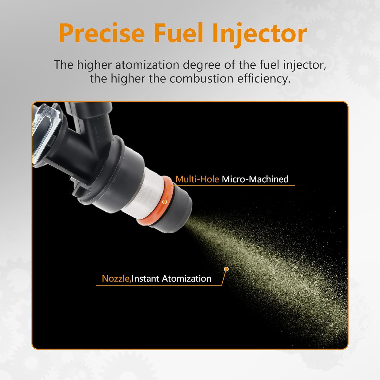 Upgraded 8 Pcs Fuel Injectors Compatible with 2001-2007 Chevy Silverado Suburban Avalanche Express Tahoe, GMC Sierra Savana Yukon Envoy, Cadillac Escalade, Buick Rainer 4.8L 5.3L 6.0L Replace 17113553