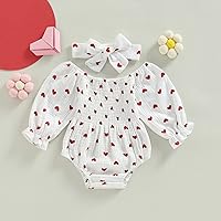 Vista 11 de Traje de bebé recién nacido, lindo mameluco de manga larga fruncido, cómodo traje de bebé niña Naranja