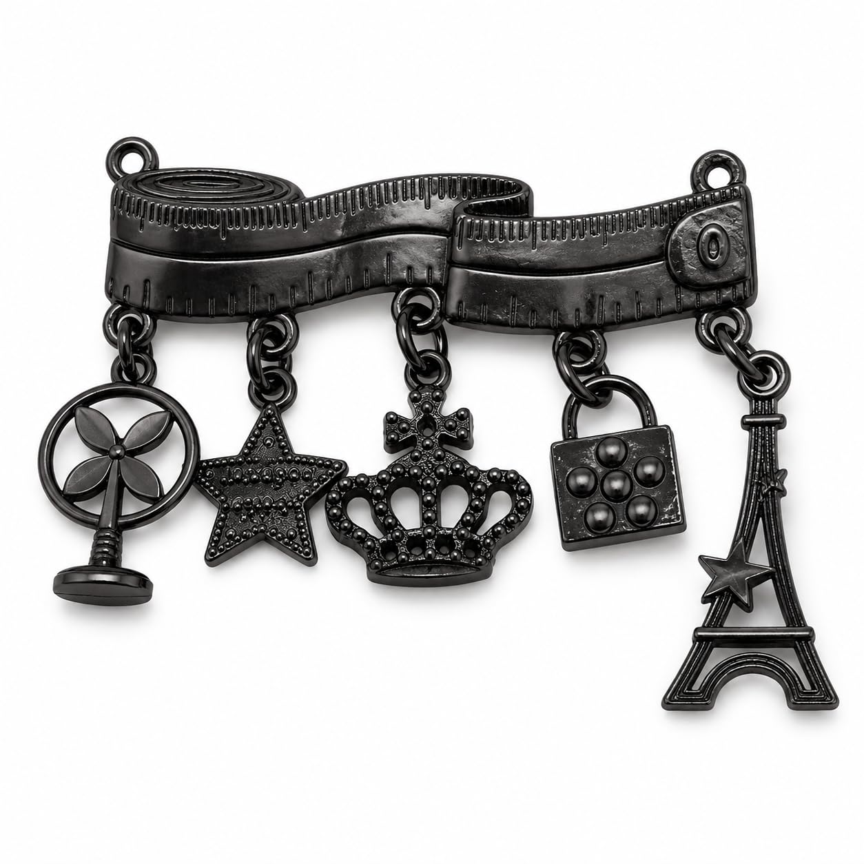 Wedding Heart Label Pin And Hanging Chain Black Metal Brooch For Men And Boys-image-14