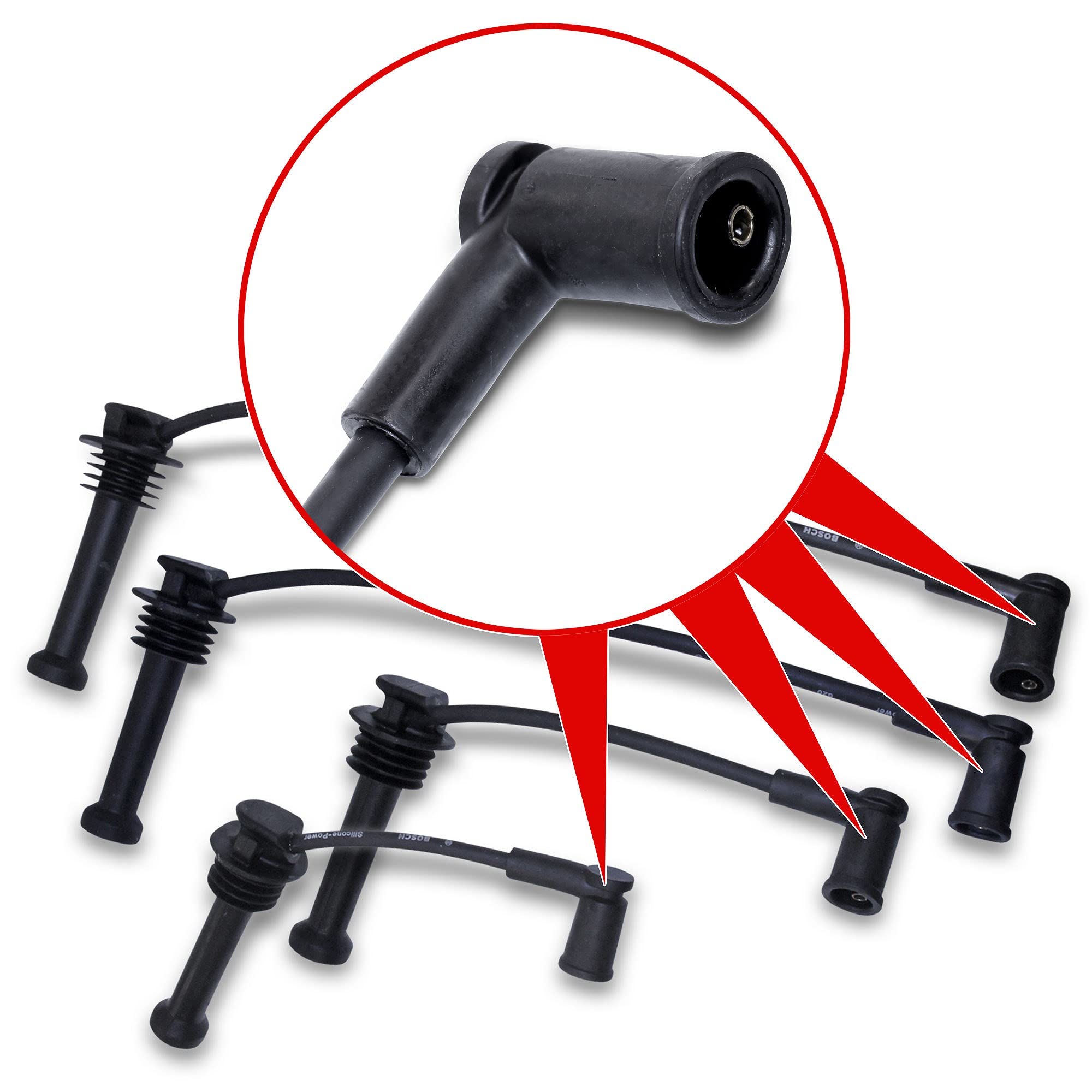 Bosch 0986357244 Câble D'allumage Lot De 5