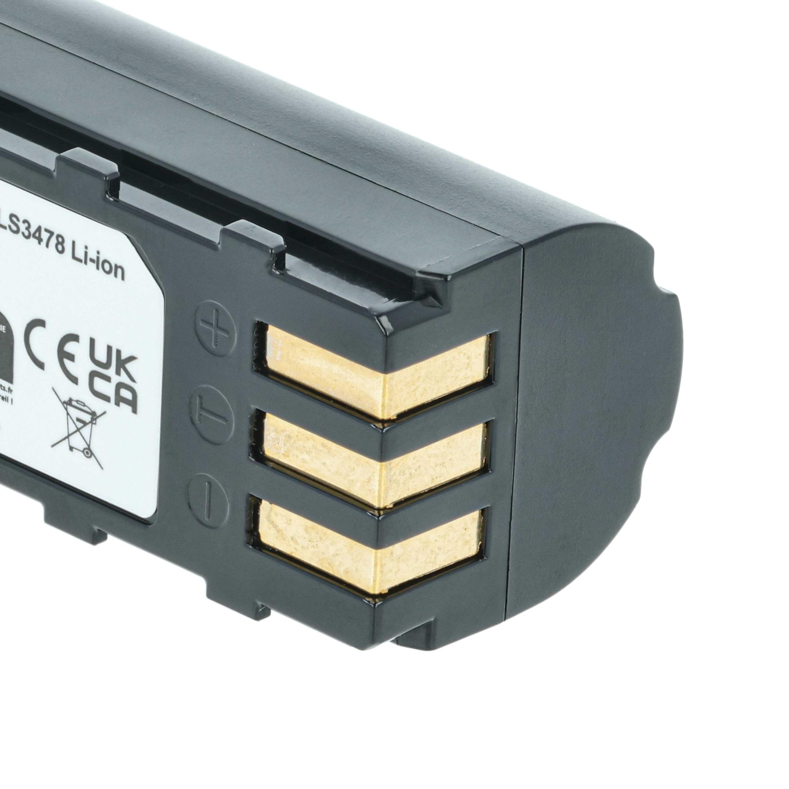 vhbw 5 x bateria kompatybilna z Symbol LS3478ER, LS3578, DSS3478, LS3478, DS3578, DS3478 czytnik kodów kreskowych, POS (3400 mAh, 3,7 V, litowo-jonowy)