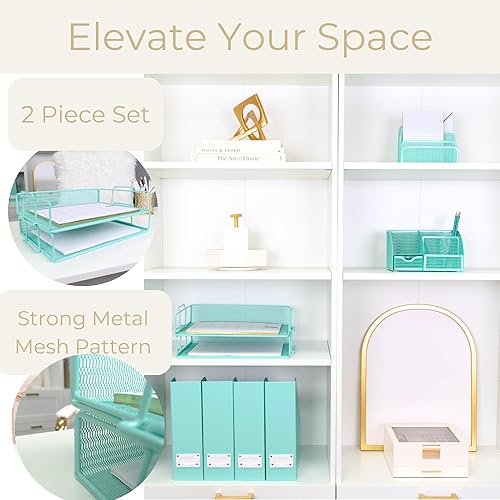 Miniatura 9 de Blu Monaco - Juego de 2 bandejas apilables., Rosado