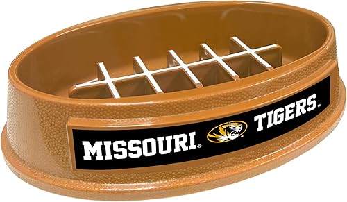 Miniatura 344 de NCAA Super-Bowl Iowa Hawkeyes - Cuenco para perros de alimentación lenta con diseño de fútbol para una digestión saludable. Cuenco antideslizante