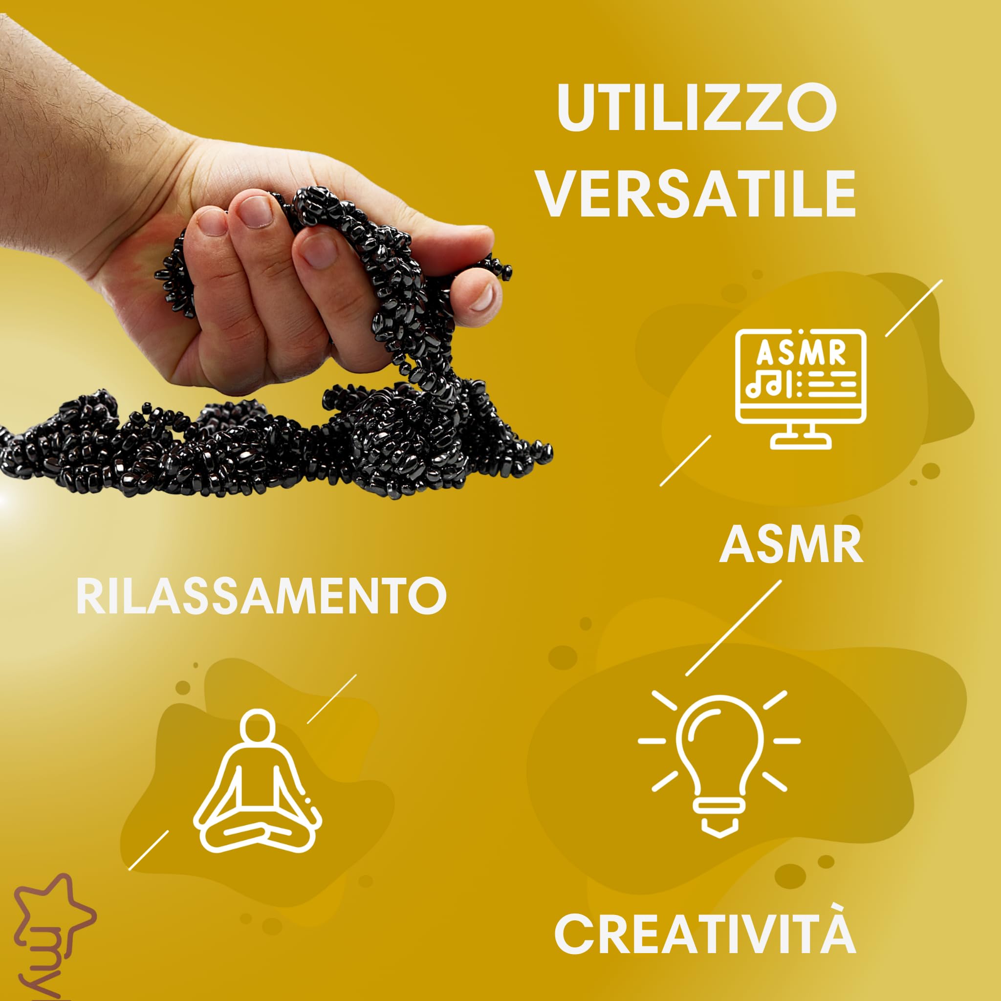 myHodo Crack Magnets Set Premium (1000+ Pezzi, 5-7 mm) | Forza Magnetica Moderata | Idea Regalo Originale | Mini Magneti in Ferrite per ASMR, Relax e Concentrazione | Pietre Magnetiche