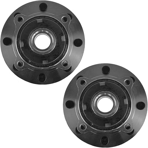 Miniatura 7 de TRQ Juego de 2 piezas de rodamiento de rueda delantera y conjunto de cubo 4WD compatible con Ford F-250 Super Duty F-350 Super Duty 1999-2001