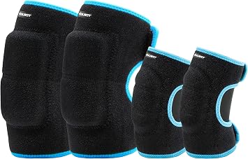 Elbow Pads and Knee Pads for Kids,Protective Pad Sets with Thickened Pad | Breathable & Lightweight Protective Gear for Bicycle, Roller Skating, Basketball, Football, Volleyball, Dancing, Kneeling
