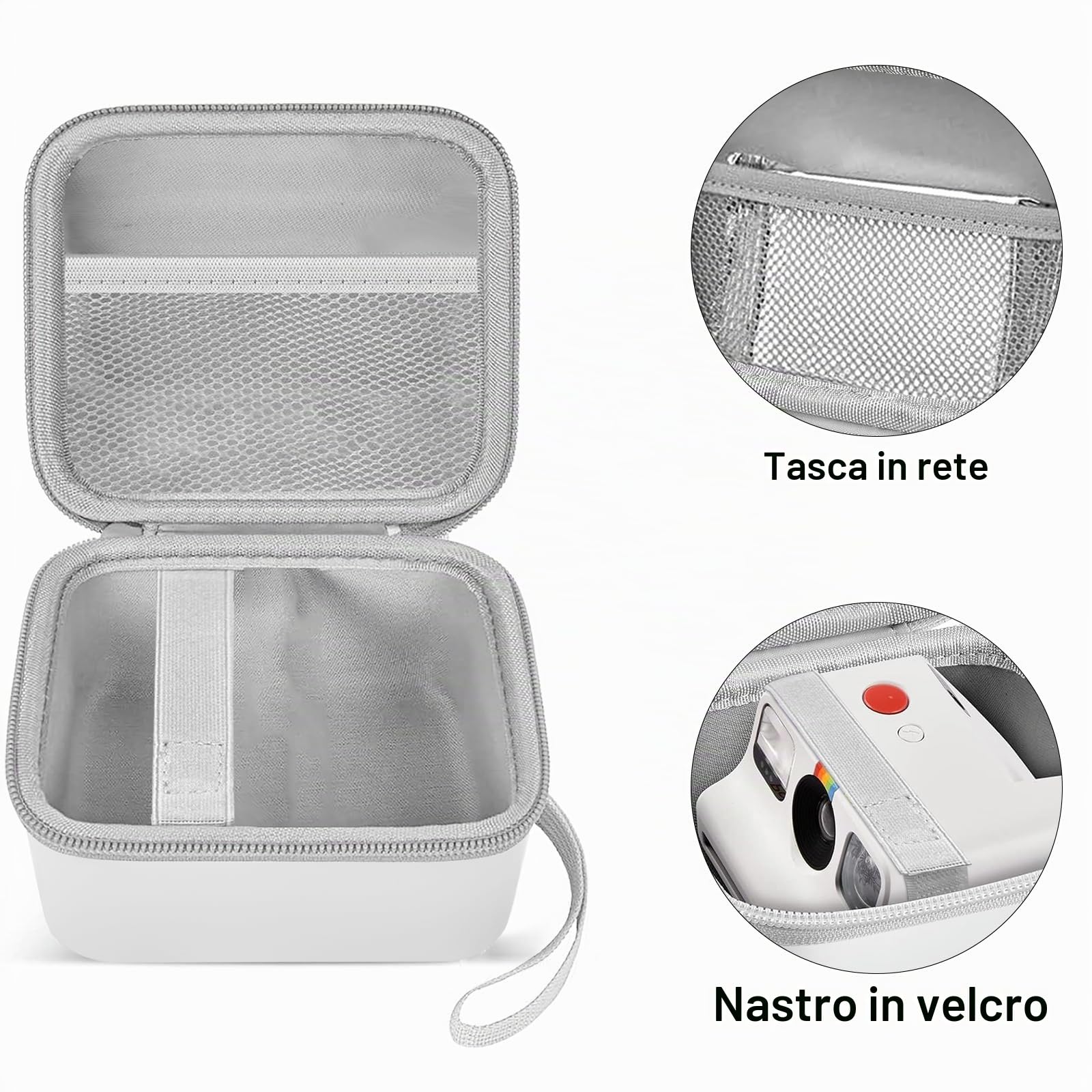 Leayjeen Custodia Rigida per Fotocamera Istantanea Polaroid Go 2, Bianca