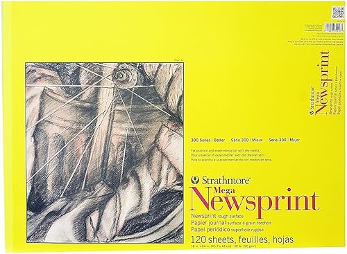 Miniatura 10 de Strathmore STR-307-809 Bloc de papel de periódico rugoso de 50 hojas, 9 x 12 pulgadas