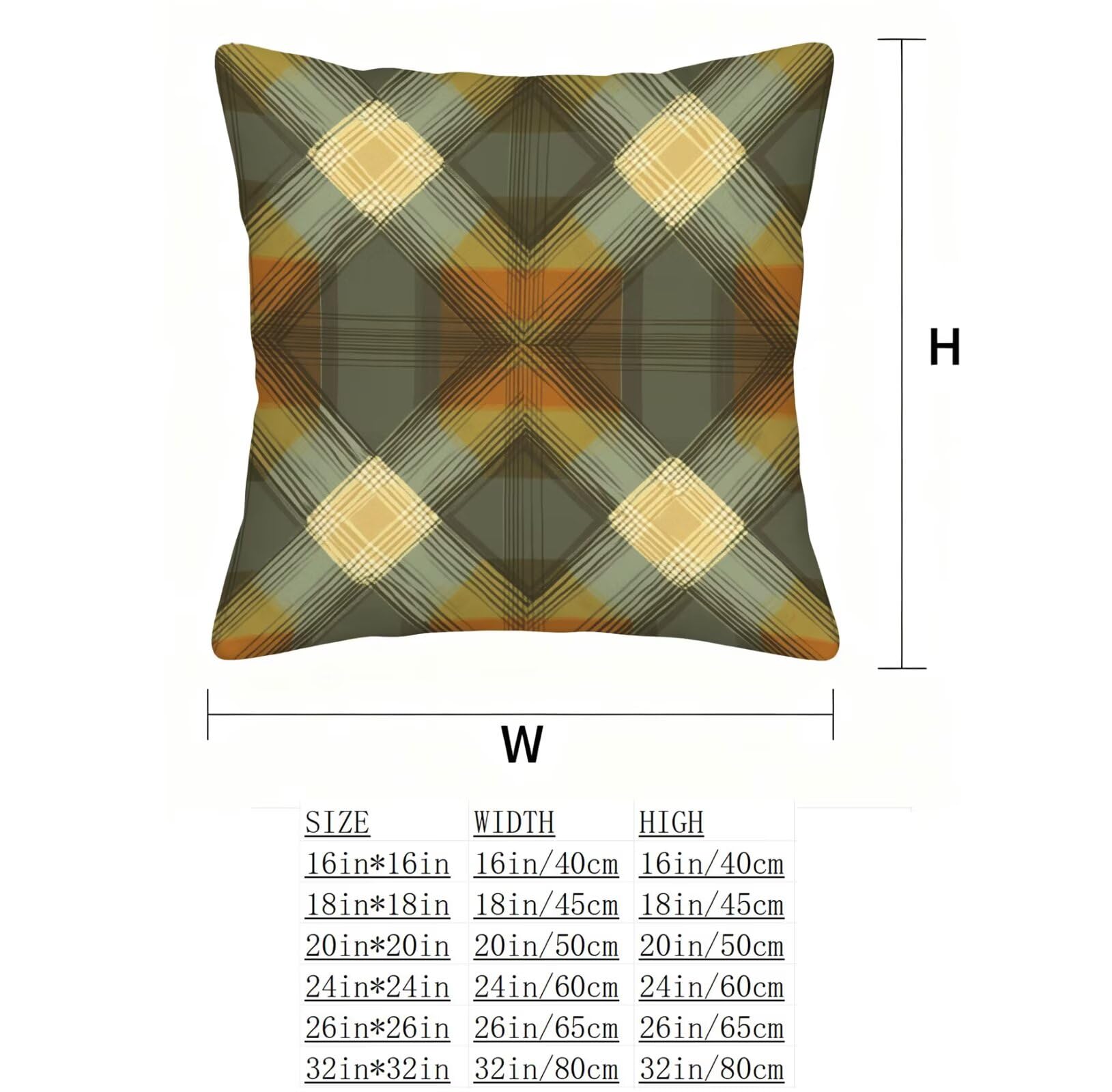 Pomarańczowy kolor poszewki na poduszki Divan 80x80 Tartan Poszewki na poduszki do łóżka Super miękka poszewka na poduszkę zestaw 4 poduszek na sofę jesienne dekoracje poszewki na poduszki, na krzesło