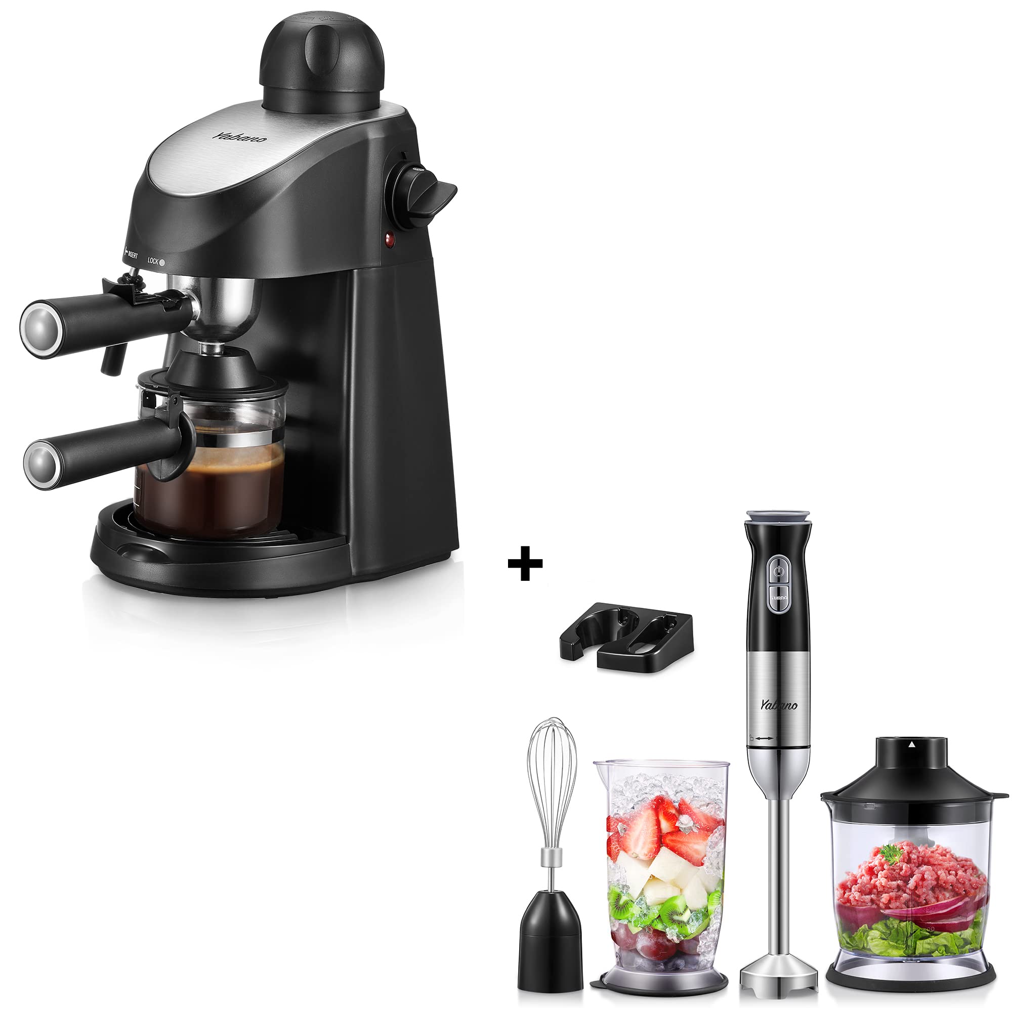 Buy Yabano Steam Espresso Machine and 5 in 1 Hand Blender Bundle Online