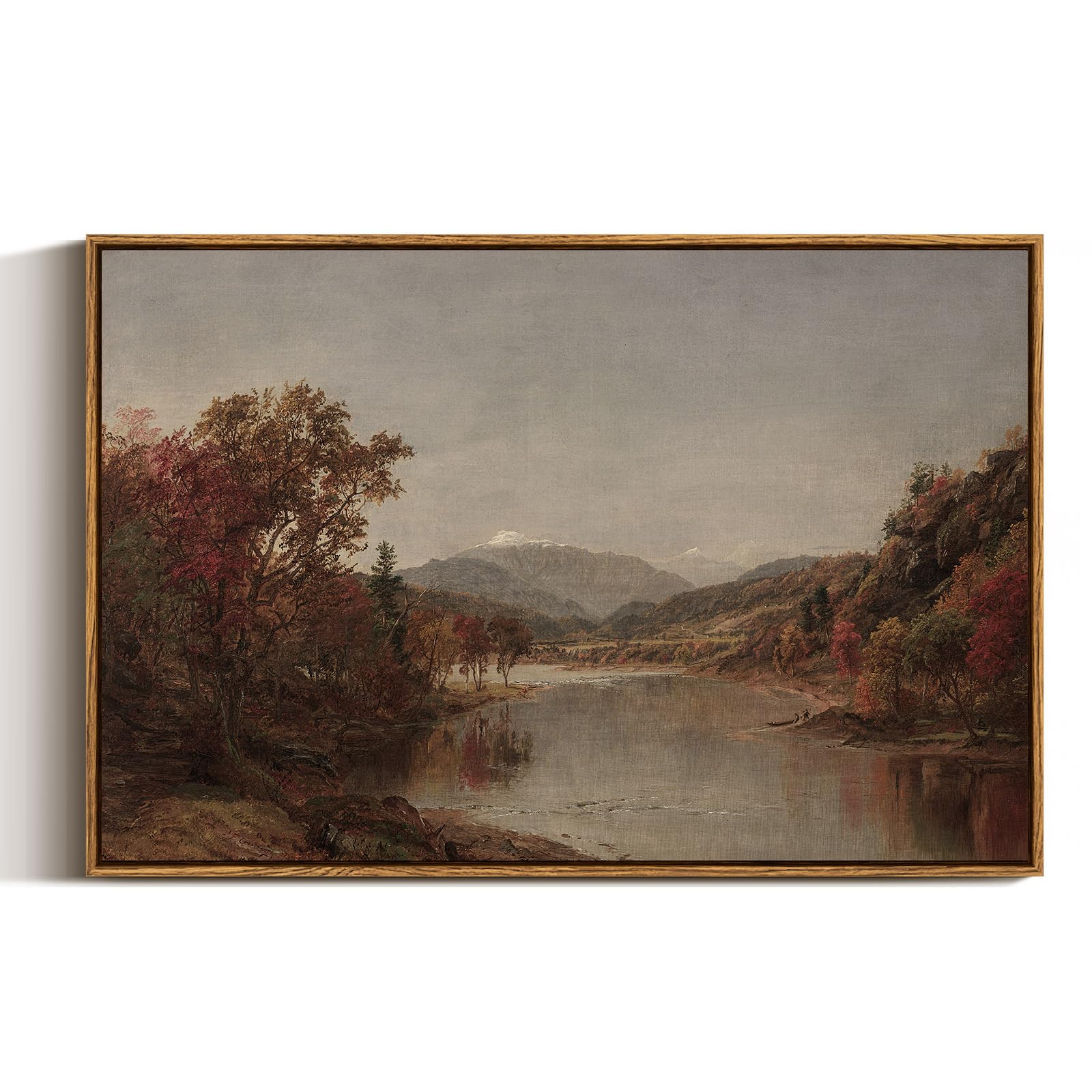 ARPEOTCY Vintage Framed Canvas Wall Art, 20x30 inch, Fall Large Vintage Wall Decor for Living Room, Vintage Painting for Bedroom, Framed Art Prints, for Office