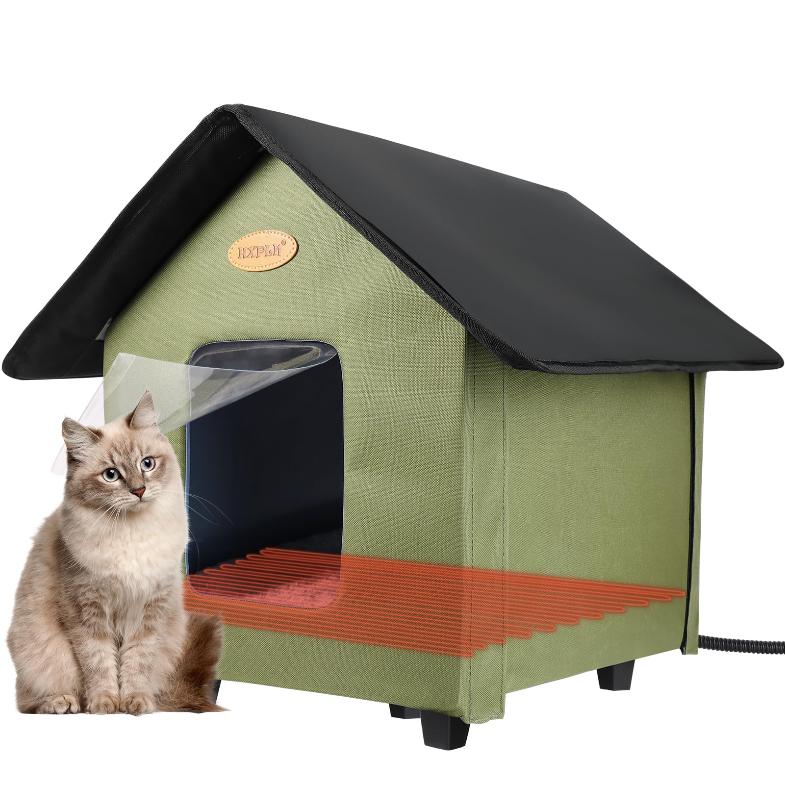 Outdoor Aazon.co : Elevated Heated For Outside Cats Extra Large Cat House, image size:1601x1601
