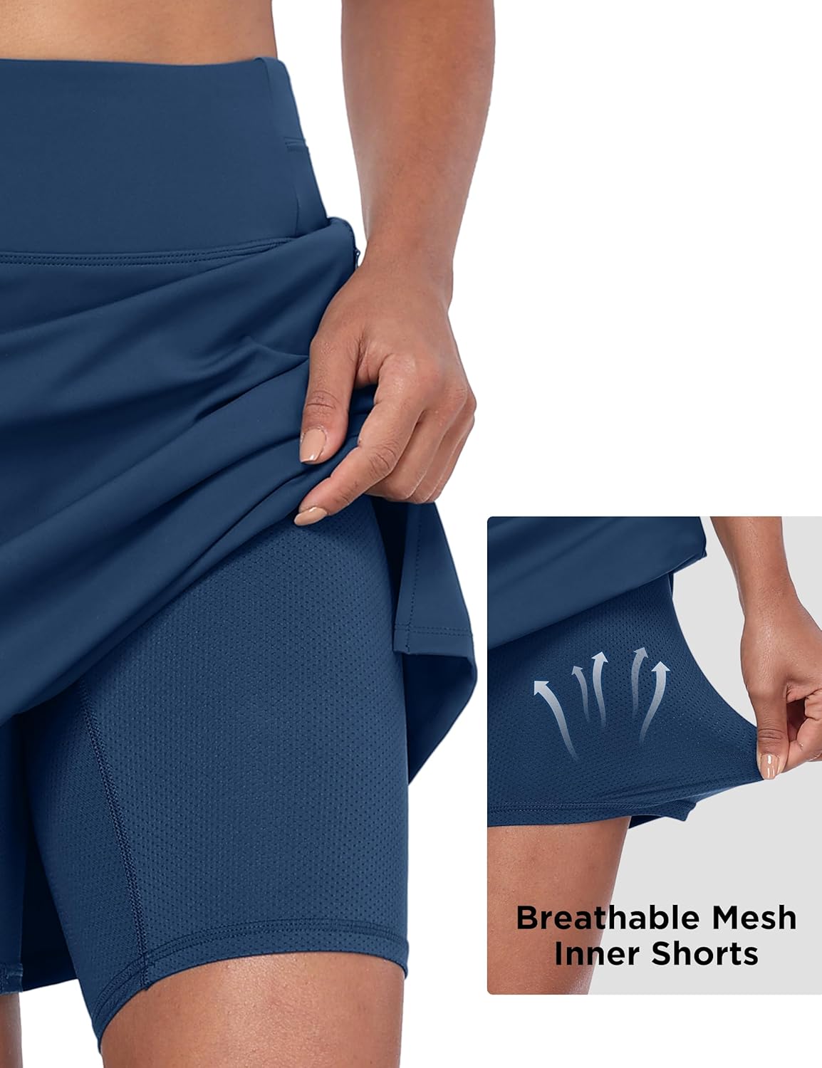 Desol Women's 20" Knee-Length Tennis Golf Skorts with Pockets - Image 4