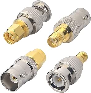 Vecys SMA à BNC Adaptateurs RF Lien SMA Femelle à BNC Mâle Adaptateur Pour Radios Bidirectionnelles Scanner Caméra Sans Fil WLAN Électronique Radio