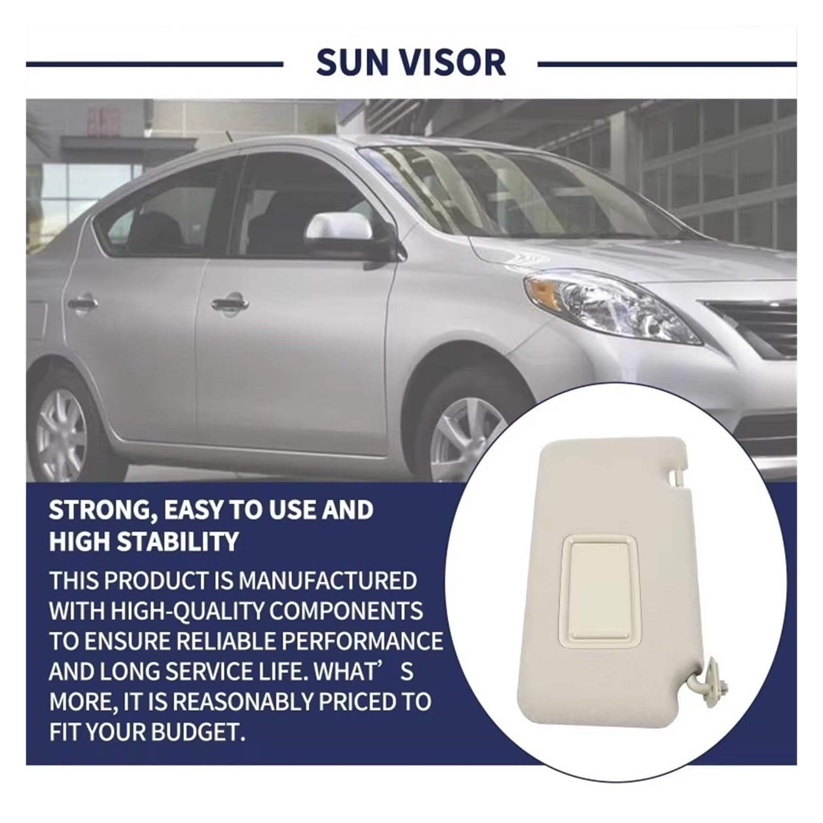 Für Nissan Für Tiida 2004-2012 Für Versa 2007-2012 Auto Sonnenblende Sonnenblende Pannel Mit Make-Up Spiegel Sonnenschutz Frontscheibe