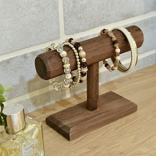Miniatura 7 de Mostrador de pulseras hecho de madera con diseño antiguo marca Ikee 7 78" largo x 2 78" profundidad x 5 12" altura