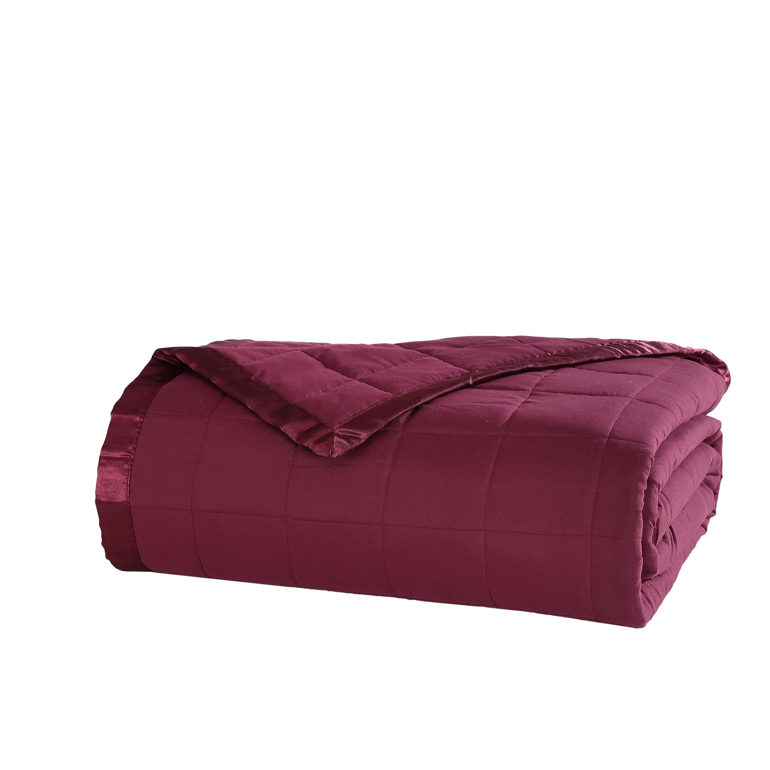 Beatrice Home Fashions Down Alternative Solid Color Blanket, Twin, Cabernet