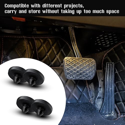 Miniatura 4 de Ziciner 12 almohadillas de freno para pedal de freno de automóvil, tapón de pedal de embrague automotriz, almohadilla de tapón de interruptor de luz