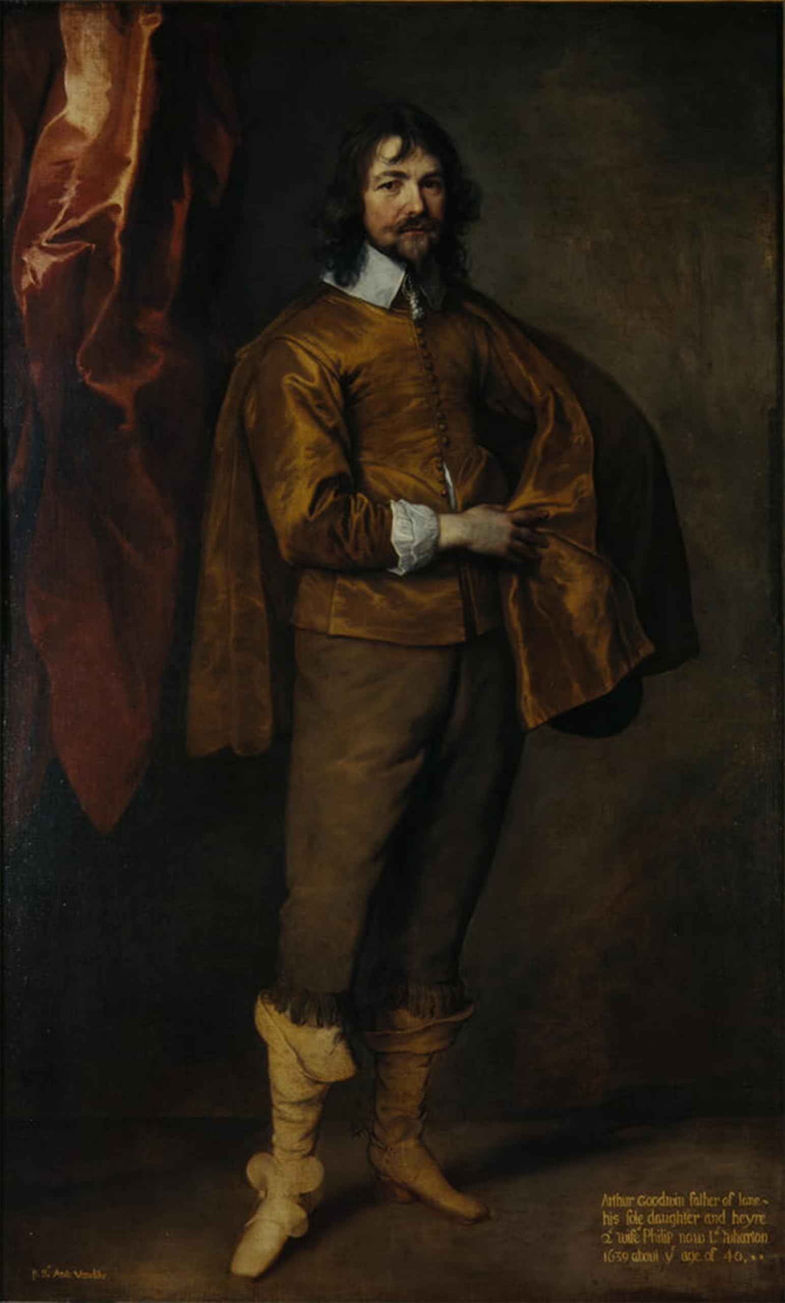 Cuadro pintura al óleo Arthur Goodwin por Van Dyck SERENDIPITP para decoración de hogar 60x90cm 5