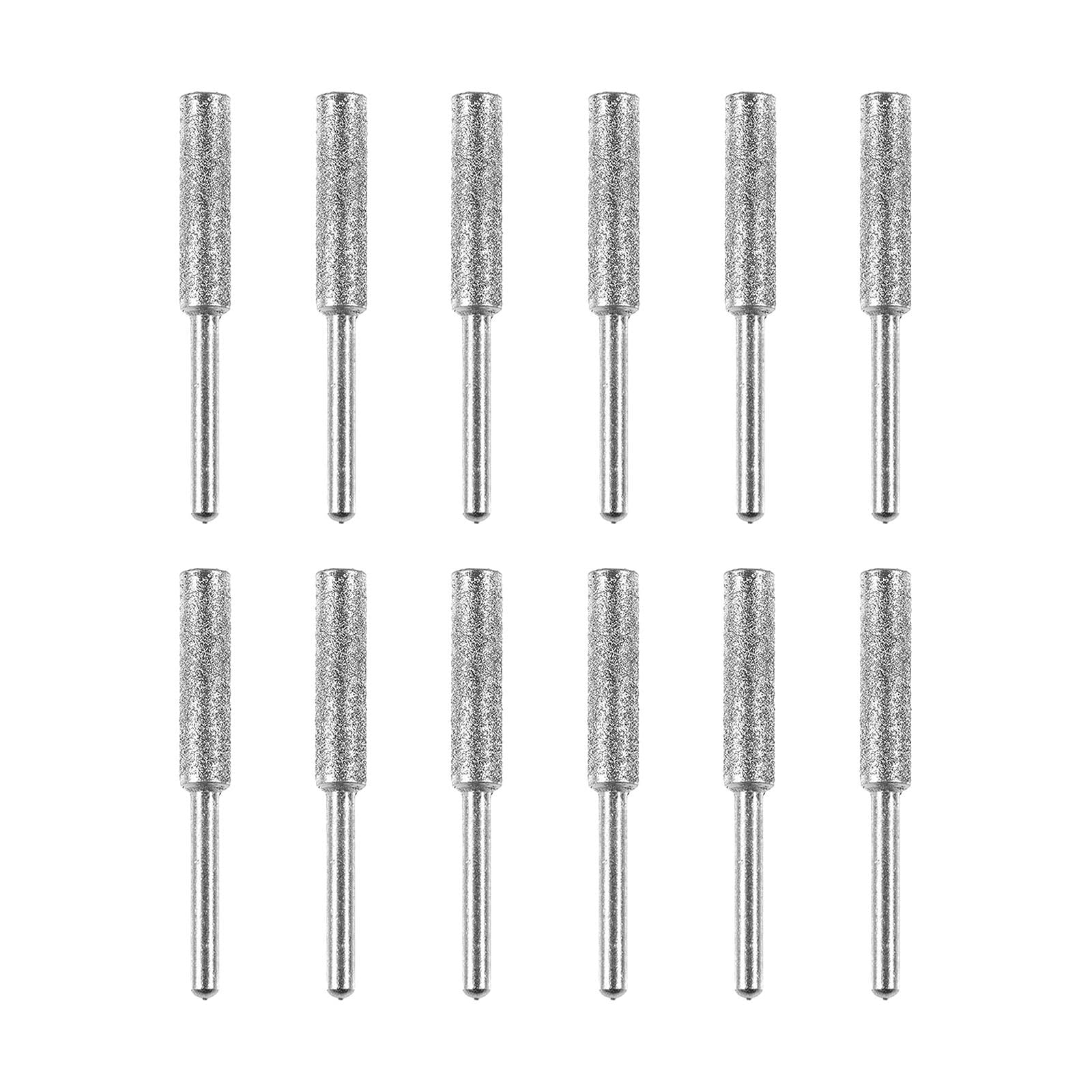 12Pcs Diamond Chainsaw Sharpener Bits Grinding Bits Burr Silver 4Mm-image-31